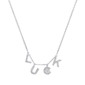 Saffron 0.5ctw. Moissanite Diamond Luck Letter Pendant Necklace - image 1