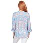 Womens Ruby Rd. Patio Party Woven Button Front Island Printed Top - image 3