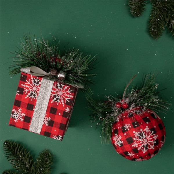 Northlight Buffalo Plaid Snowflake Christmas Ornament