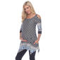 Womens White Mark Paisley Dot Cold Shoulder Tunic Maternity Top - image 1