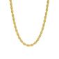 22in. Polished Vermeil Sterling Silver Solid Rope Chain Necklace - image 1