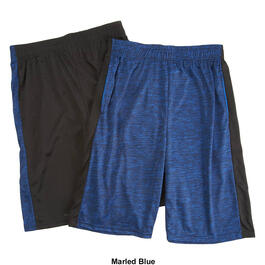 Mens Ultra Performance  2pk. Marled & Solid Side Panel Shorts