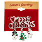 Silver Merry Christmas Pin with Charms - image 1