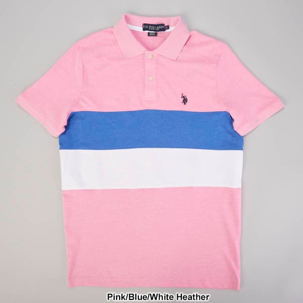 Mens U.S. Polo Assn.&#174; Color Block Jersey Polo