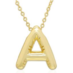 Plain Puff Initial A Pendant