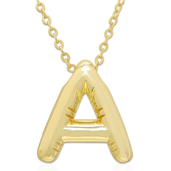 Plain Puff Initial A Pendant - image 
