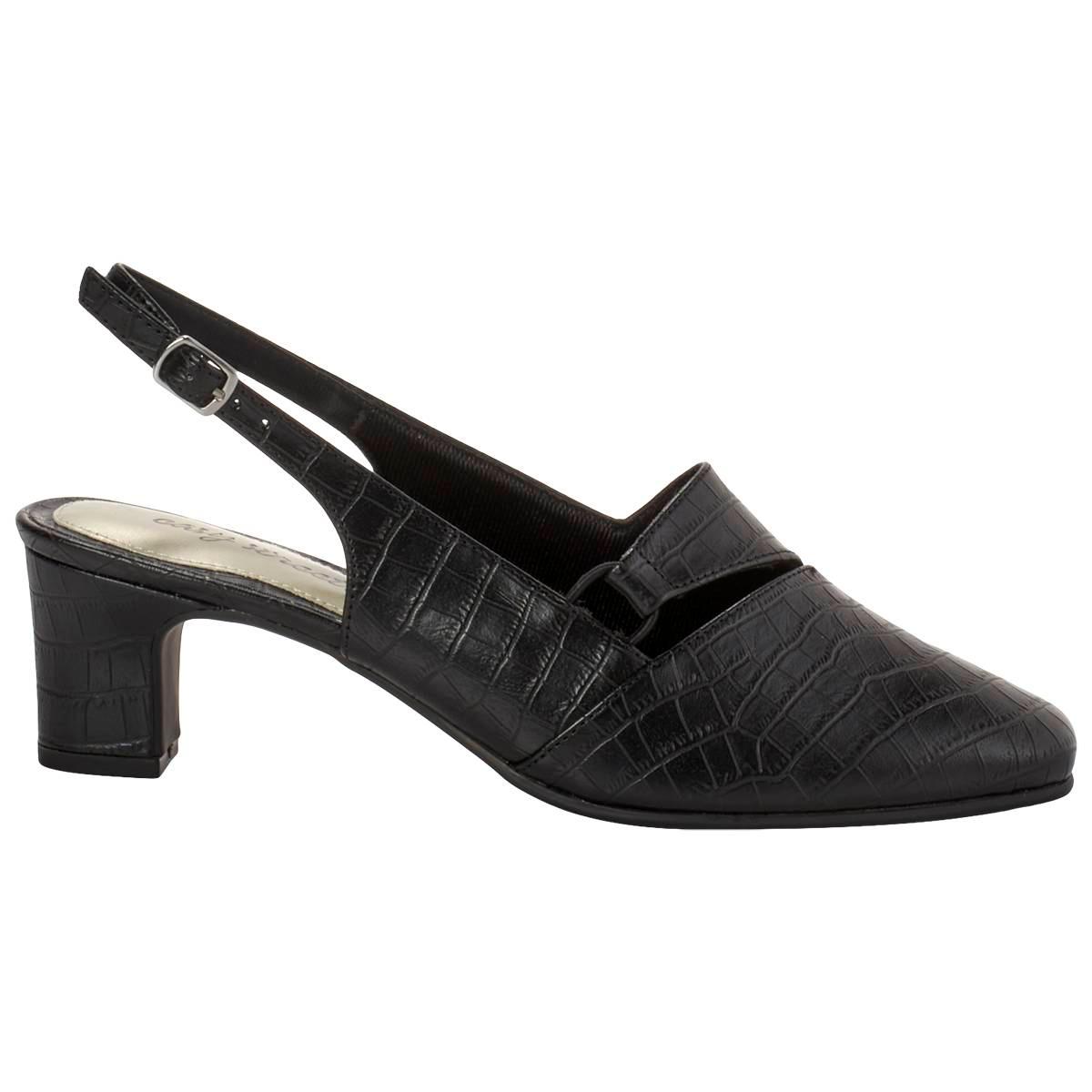 Womens Easy Street® Croco Slingback Heels