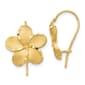 Gold Classics(tm) 14kt. Gold Plumeria French Wire Drop Earrings - image 1