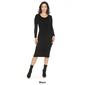 Womens White Mark Long Sleeve Rib Midi Sweater Dress - image 6