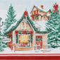 Threadmade Storybook Christmas Village Holiday Tablecloth - image 3