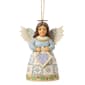 Jim Shore Quilt Angel Hanging Christmas Ornament - image 1