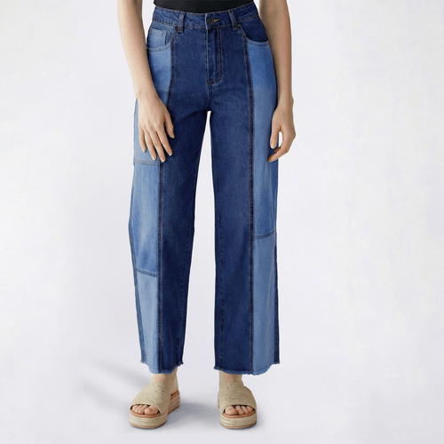 Juniors Gogo Two Tone Barrel Jeans - image 