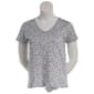 Petite Architect(R) Short Sleeve V Neck Ditsy Floral Tee - image 1