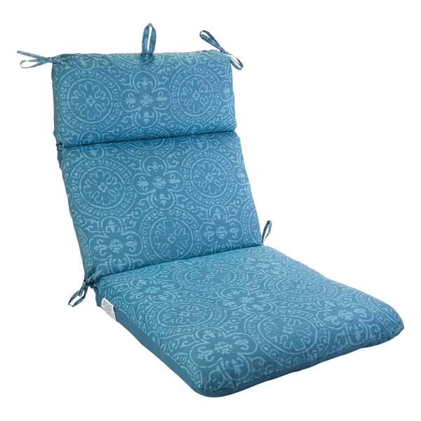 Jordan Manufacturing Reversible High-Back Chair Cushion-Grey/Teal ...