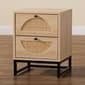 Baxton Studio Ardon Bohemian Light Brown Wood 1-Drawer Nightstand - image 9