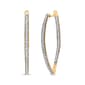 Haus of Brilliance 10kt. Yellow Gold Diamond Hoop Earrings - image 1