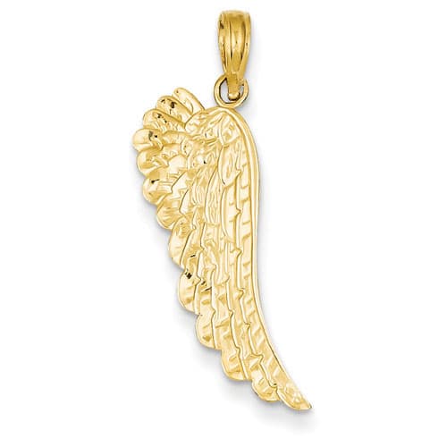 Unisex Gold Classics&#40;tm&#41; 14kt. Yellow Gold Angel Wing Pendant - image 