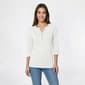 Womens Hasting & Smith 3/4 Sleeve Solid Henley Tee - image 3