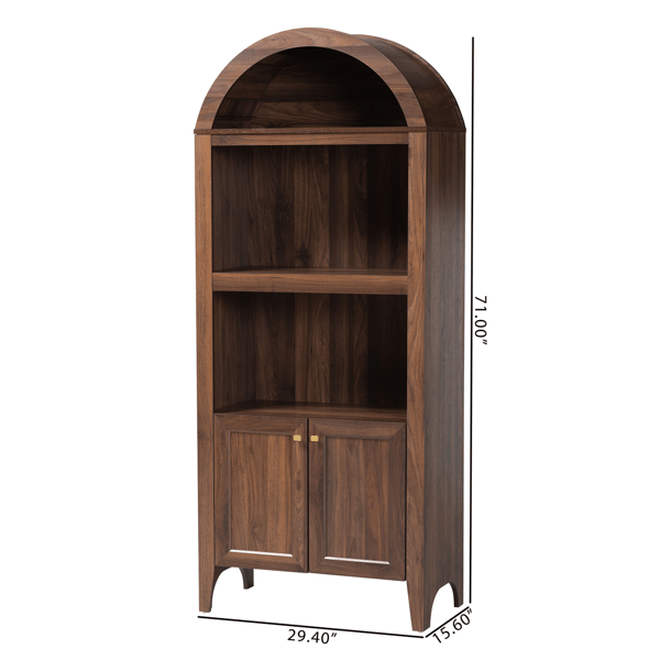 Baxton Studio Hayes Wood Cabinet with Arch Top