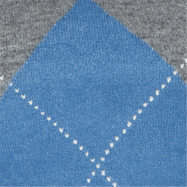 Plus Size Hearts of Palm Autumn Breeze V Neck Argyle Sweater