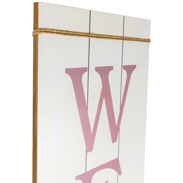 Northlight Seasonal Floral Welcome Wooden Spring Porch Sign