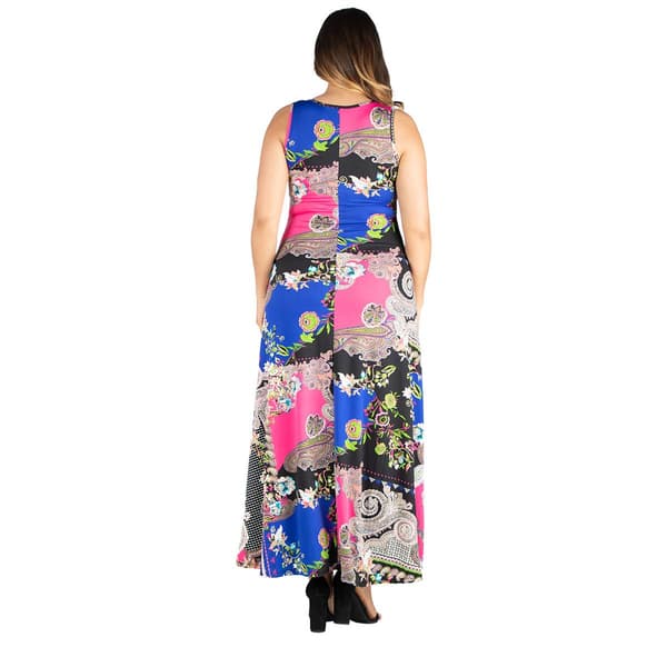 Plus Size 24/7 Comfort Apparel Tank Style A-Line Maxi Dress