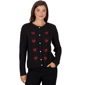 Womens Ruby Rd. Mysterious Romance Rhinestone Heart Cardigan - image 1