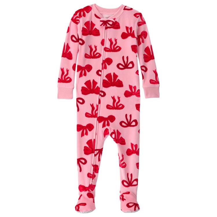 Baby Girl (12-24M) Carter''s(R) Holiday Bows Footed Pajamas