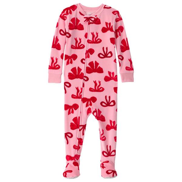 Baby Girl (12-24M) Carter''s(R) Holiday Bows Footed Pajamas