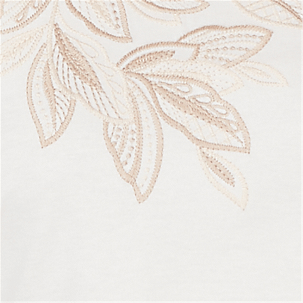 Womens Alfred Dunner Natural Wonder Leaf Embroidery Blouse