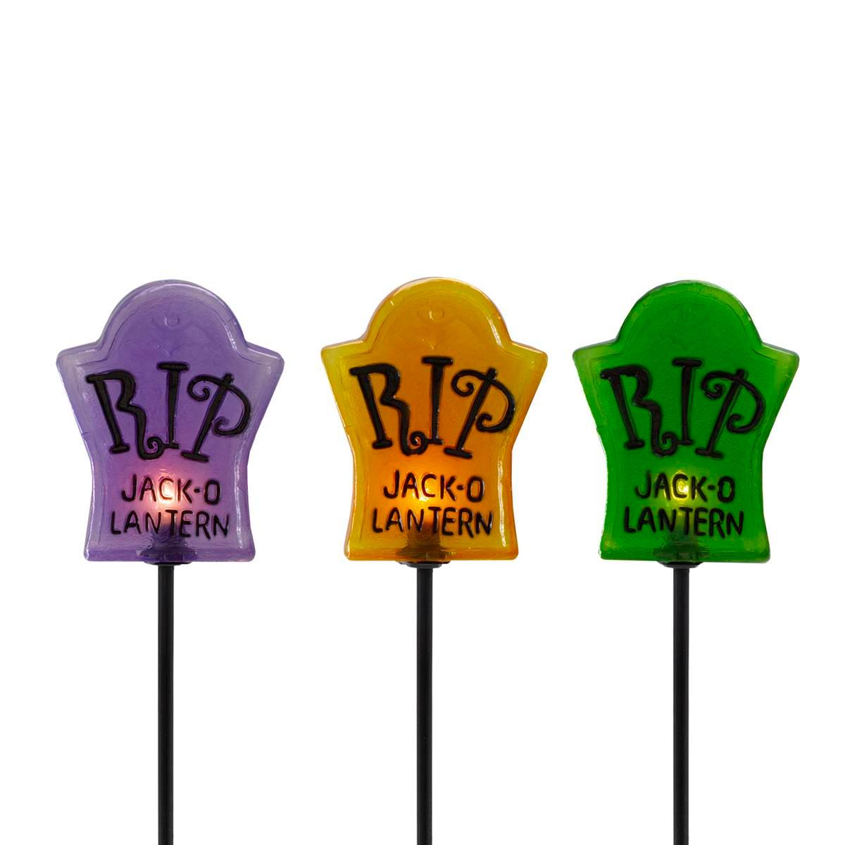 Northlight Seasonal Set of 3 Tombstone Halloween Pathway...