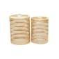9th & Pike(R) Gold Metal Transitional Cylinder Drum Table-Set of 2 - image 1