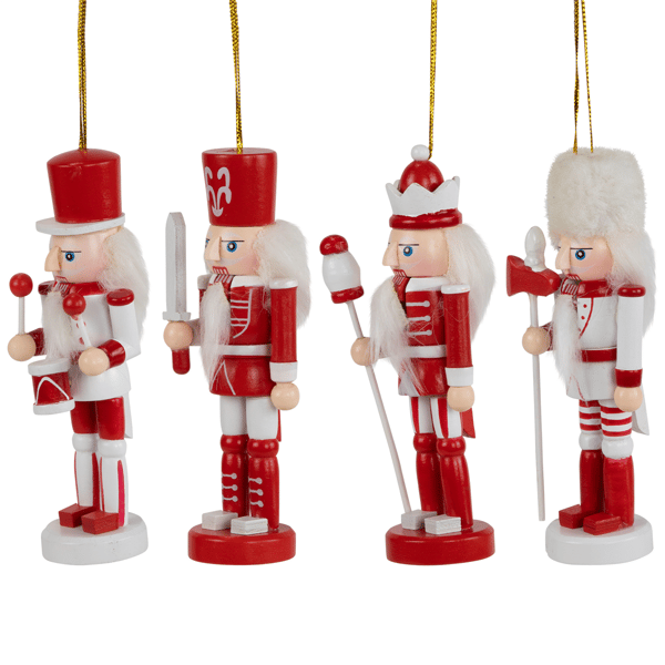 Northlight 4ct. Nutcracker Soldiers Wooden Christmas Ornaments