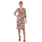 Womens 24/7 Comfort Apparel Abstract Faux Wrap Cocktail Dress - image 1