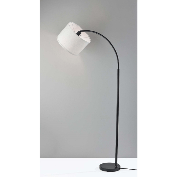 Simplee Adesso Jace Floor Lamp with Off-White Shade