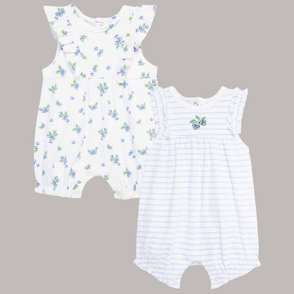 Baby Girl (3-12M) Little Me 2Pk Blueberry Print Rompers