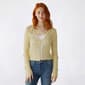 Juniors No Comment Long Sleeve Crochet Mesh Tie Front Cardigan - image 1