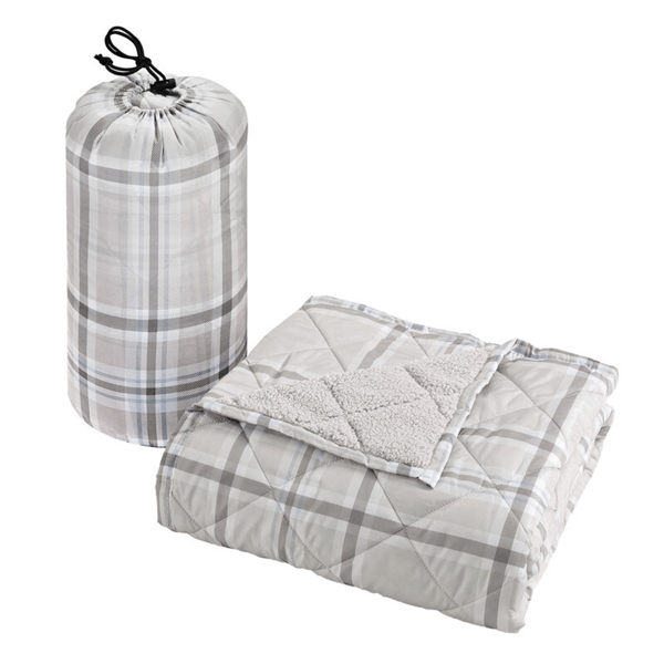 Coleman(R) Water Resistant Reversible Sherpa Plaid Blanket - image 