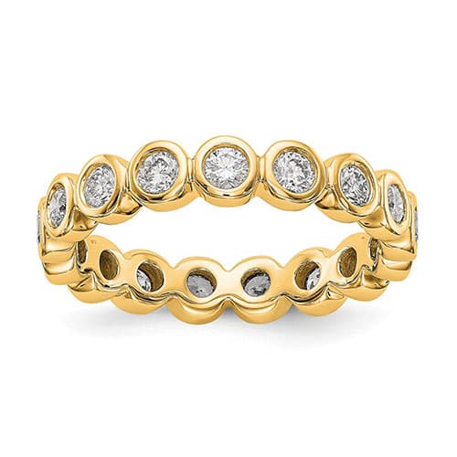 Endless Affection™ Yellow Gold Round Cut Eternity Band