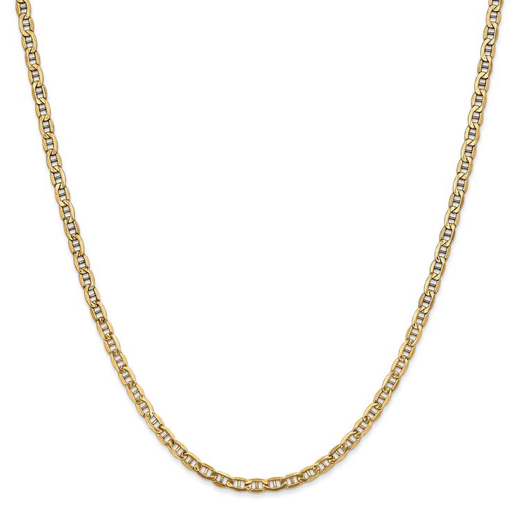 Gold Classics(tm) 3.20mm. Semi-Solid Anchor Chain Necklace