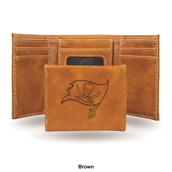 Mens NFL Tampa Bay Buccaneers Faux Leather Trifold Wallet