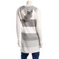 Womens 89th & Madison Sleeveless Hooded Stripe Pocket Cardigan - image 2