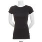 Juniors Aveto Short Sleeve Basic Crew Neck Cap Sleeve Tee - image 14