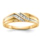 Mens Gentlemens Classics(tm) 14kt. Gold White Rhodium Accent Ring - image 1