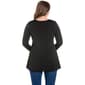 Plus Size 24/7 Comfort Apparel Flared Long Sleeve Henley Tunic - image 2
