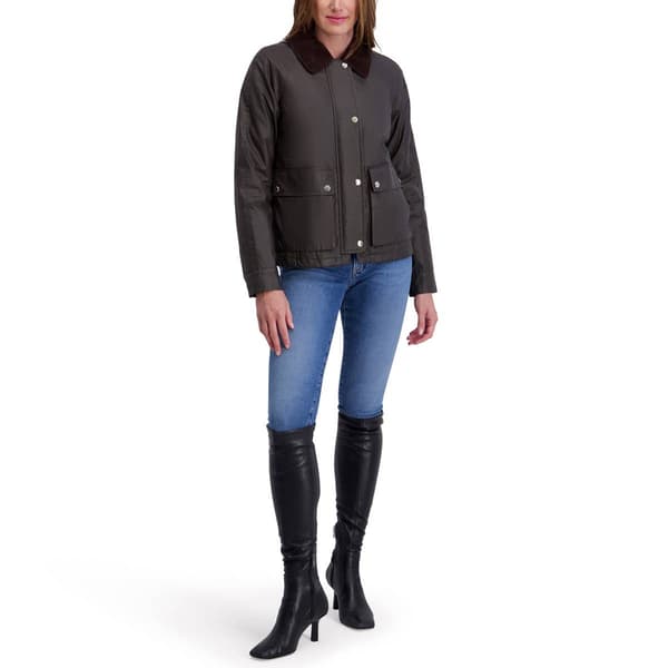 Womens Kensie Waxed Cotton Barn Jacket