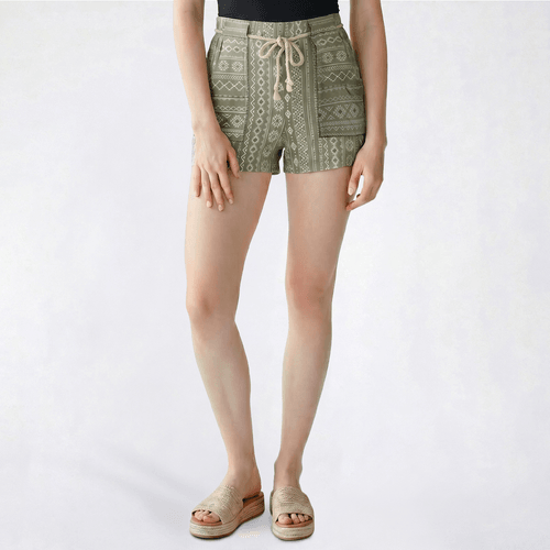 Juniors Derek Heart Porkchop Pocket Shorts with Rope Belt - image 