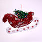 24in. Merry Christmas Tinsel Sleigh & Tree - image 1
