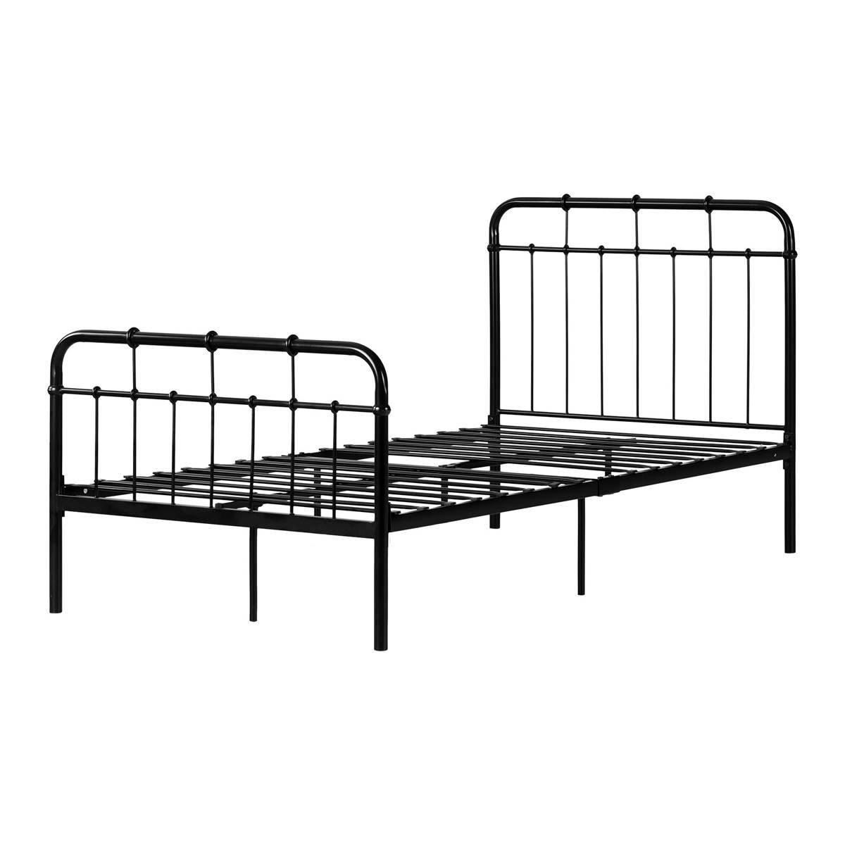 South Shore Hankel Metal Platform Bed with Headboard