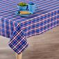 Lintex Blue White Red Plaid Tablecloth - image 1